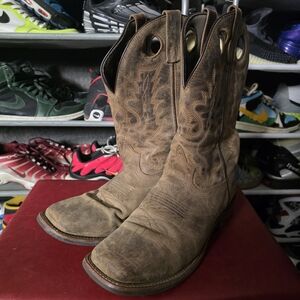 🔥 Smoky Mountain Men's Classic Tan Western Cowboy Boots Size 9.5